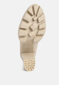 CORINNE Beige Chain Embellished Chunky Loafers 16 CORINNE Beige Chain Embellished Chunky Loafers -Her Shoe World 762X110008 b9b08697 99f2 45a2 b4dc 8281714a682e