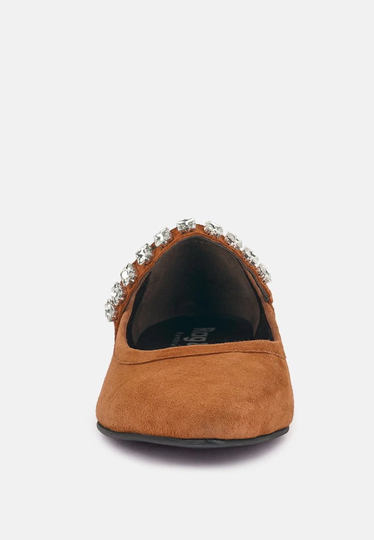 ASSISI Tan Fine Suede Mary Jane Ballet Flats 5 ASSISI Tan Fine Suede Mary Jane Ballet Flats - Image 3