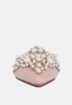 ASTRE Pearl Embellished Shimmer Mules In Blush 12 ASTRE Pearl Embellished Shimmer Mules In Blush -Her Shoe World ASTREPearlEmbellishedShimmerMulesInBlush RCSH3110 blush 5