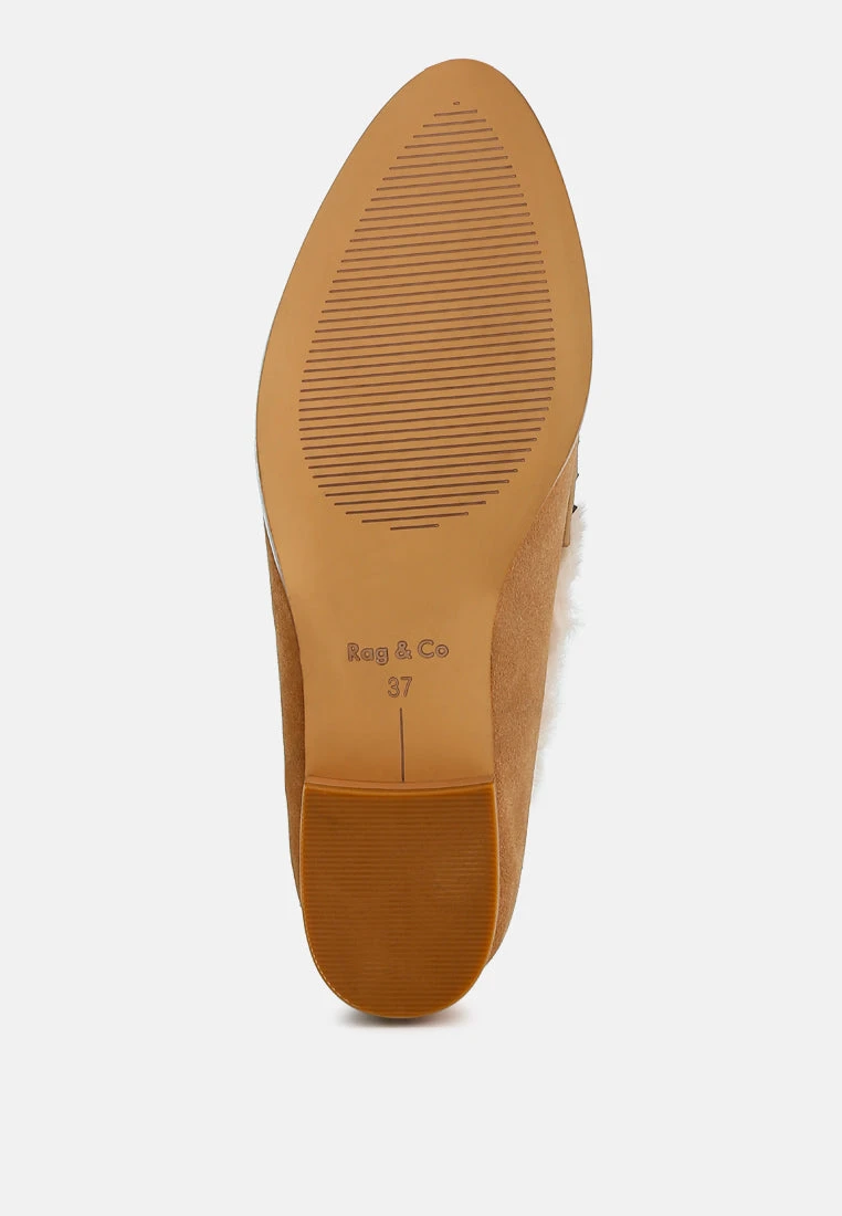 Allie Fur Trim Genuine Suede Loafers 7 Allie Fur Trim Genuine Suede Loafers - Image 5