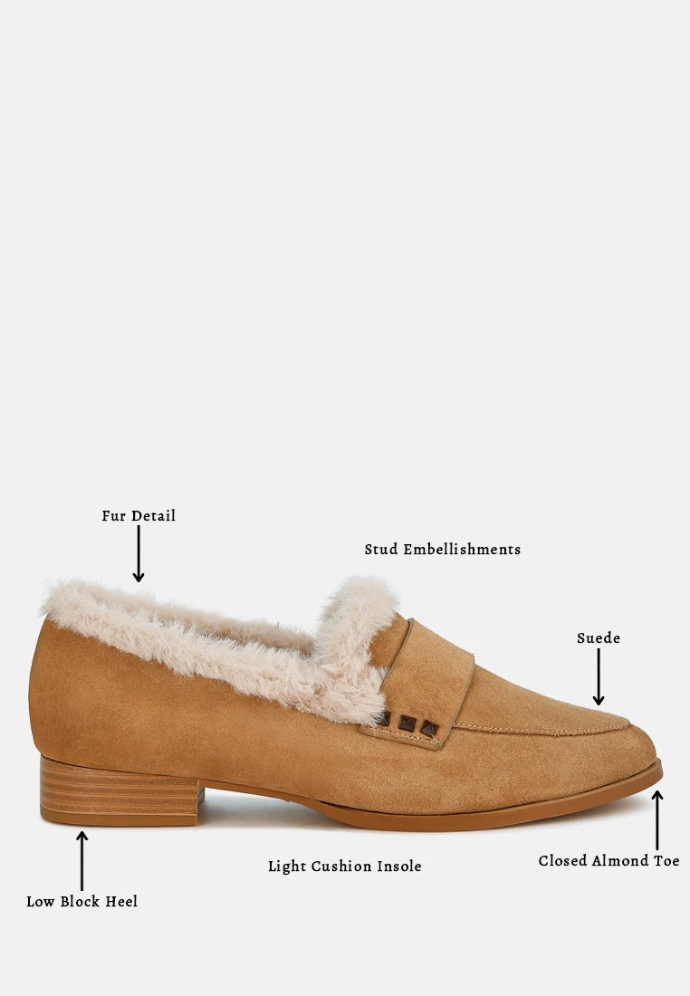 Allie Fur Trim Genuine Suede Loafers 8 Allie Fur Trim Genuine Suede Loafers - Image 6