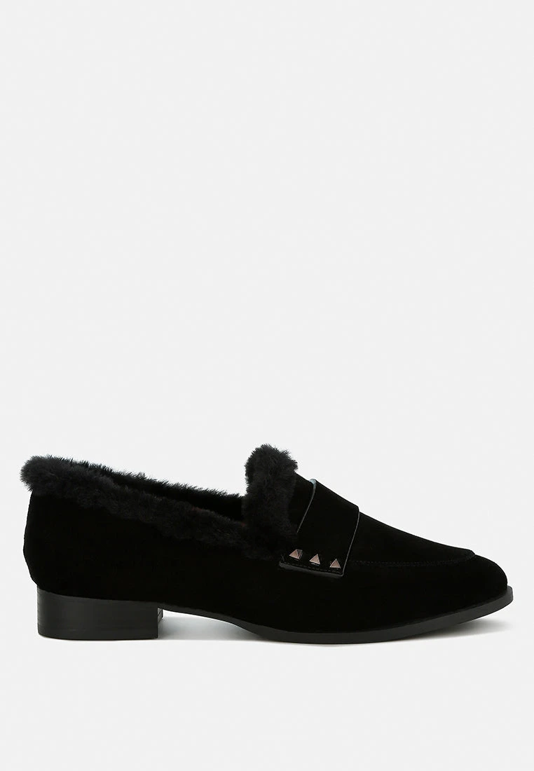 Allie Fur Trim Genuine Suede Loafers 10 Allie Fur Trim Genuine Suede Loafers - Image 8