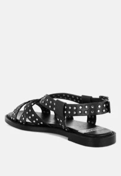 Anemone Studded Flat Gladiator Sandals 19 Anemone Studded Flat Gladiator Sandals -Her Shoe World AnemoneStuddedFlatGladiatorSandalsRCSH5593 3