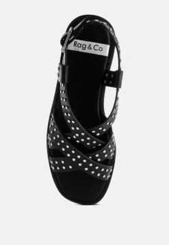 Anemone Studded Flat Gladiator Sandals 20 Anemone Studded Flat Gladiator Sandals -Her Shoe World AnemoneStuddedFlatGladiatorSandalsRCSH5593 6