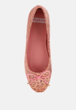 Apollon Bow Detail Foil Print Suede Ballerinas 25 Apollon Bow Detail Foil Print Suede Ballerinas -Her Shoe World Apollon Bow Detail Embossed Suede Ballerinas RCSH5125 Pink 3 729e0c81 b198 43f5 88d3 a2caf7dde896