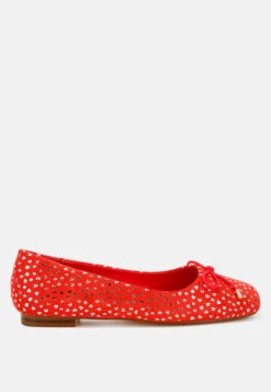Apollon Bow Detail Foil Print Suede Ballerinas 27 Apollon Bow Detail Foil Print Suede Ballerinas -Her Shoe World Apollon Bow Detail Embossed Suede Ballerinas RCSH5125 Red 1 757a8d7d 046b 4050 a947 f074a9bbdac5