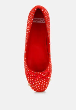 Apollon Bow Detail Foil Print Suede Ballerinas 30 Apollon Bow Detail Foil Print Suede Ballerinas -Her Shoe World Apollon Bow Detail Embossed Suede Ballerinas RCSH5125 Red 8 3476a62f ab4d 41d7 954d 7ec4259d126d
