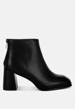 Armada Genuine Leather Square Toe Boots -Her Shoe World ArmadaGenuineLeatherSquareToeBootsRCSH5009 1