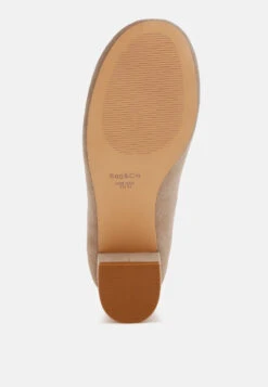 Astra Block Heel Genuine Suede Loafers -Her Shoe World AstraBlockHeelSuedeLoafersRCSH5190 5