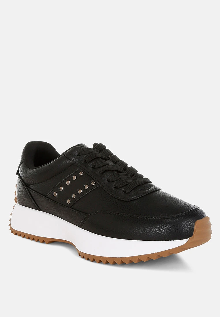 Athion Studded Real Leather Sneakers 10 Athion Studded Real Leather Sneakers - Image 8