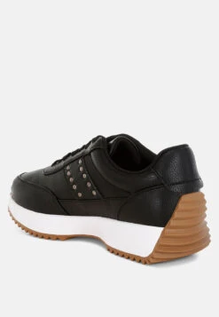 Athion Studded Real Leather Sneakers 22 Athion Studded Real Leather Sneakers -Her Shoe World AthionStuddedRealLeatherSneakersRCSH5551 7