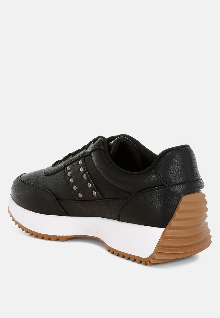 Athion Studded Real Leather Sneakers 11 Athion Studded Real Leather Sneakers - Image 9