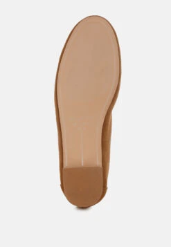 Awen Monochromatic Horsebit Real Suede Loafers 18 Awen Monochromatic Horsebit Real Suede Loafers -Her Shoe World AwenMonochromaticHorsebitRealSuedeLoafersRCSH5479TAN 3