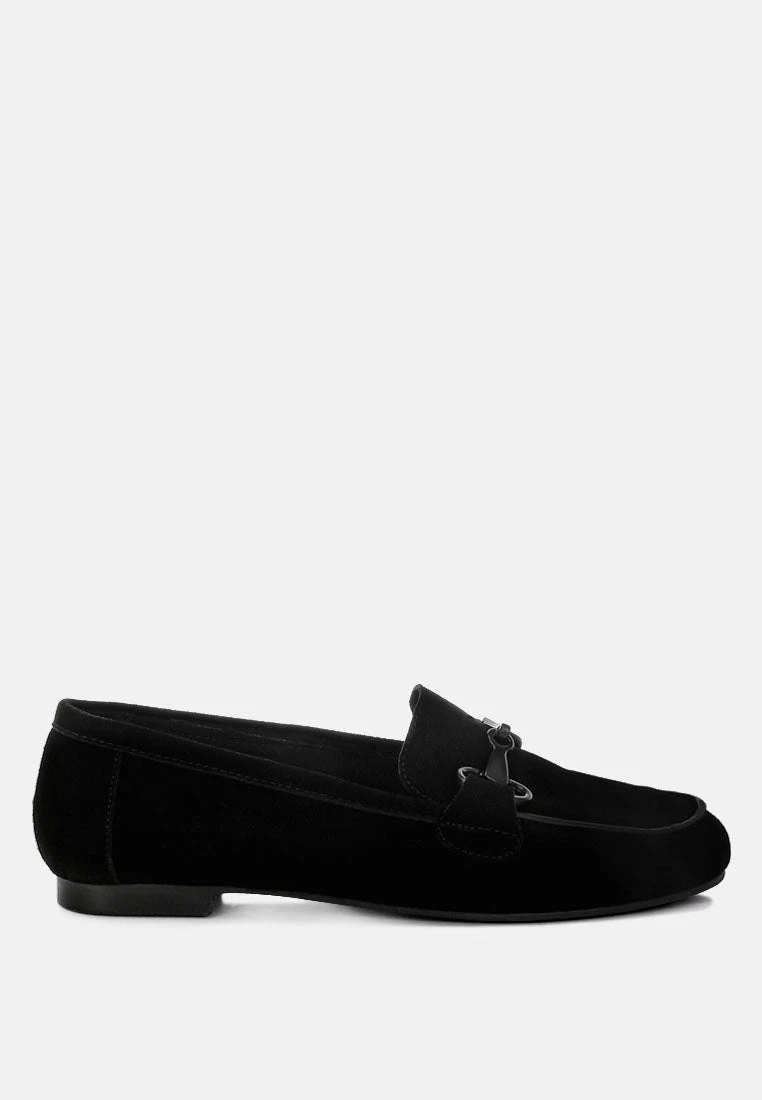 Awen Monochromatic Horsebit Real Suede Loafers 9 Awen Monochromatic Horsebit Real Suede Loafers - Image 7