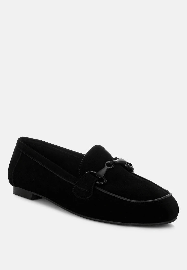 Awen Monochromatic Horsebit Real Suede Loafers 10 Awen Monochromatic Horsebit Real Suede Loafers - Image 8