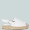 Azula Genuine Leather Espadrilles Sandals 2 Azula Genuine Leather Espadrilles Sandals -Her Shoe World AzulaGenuineLeatherEspadrillesSandalsRCSH5555WHITE 8