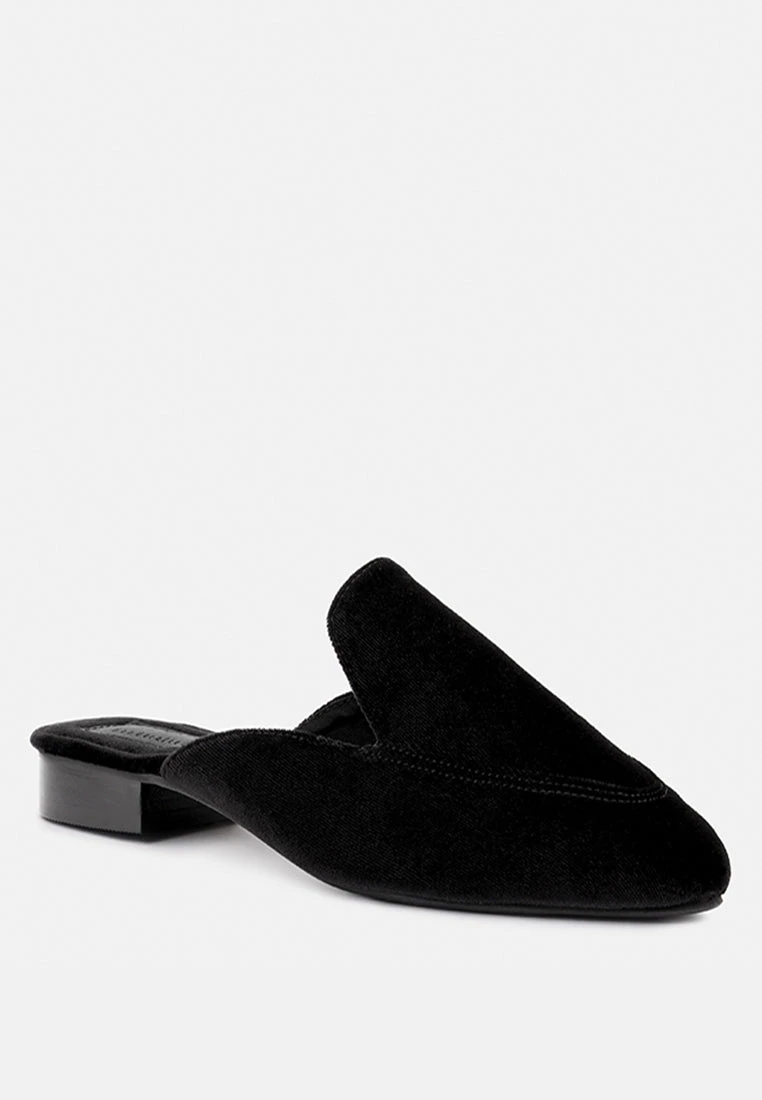 BATISTE Black Velvet Handcrafted Mules 3 BATISTE Black Velvet Handcrafted Mules