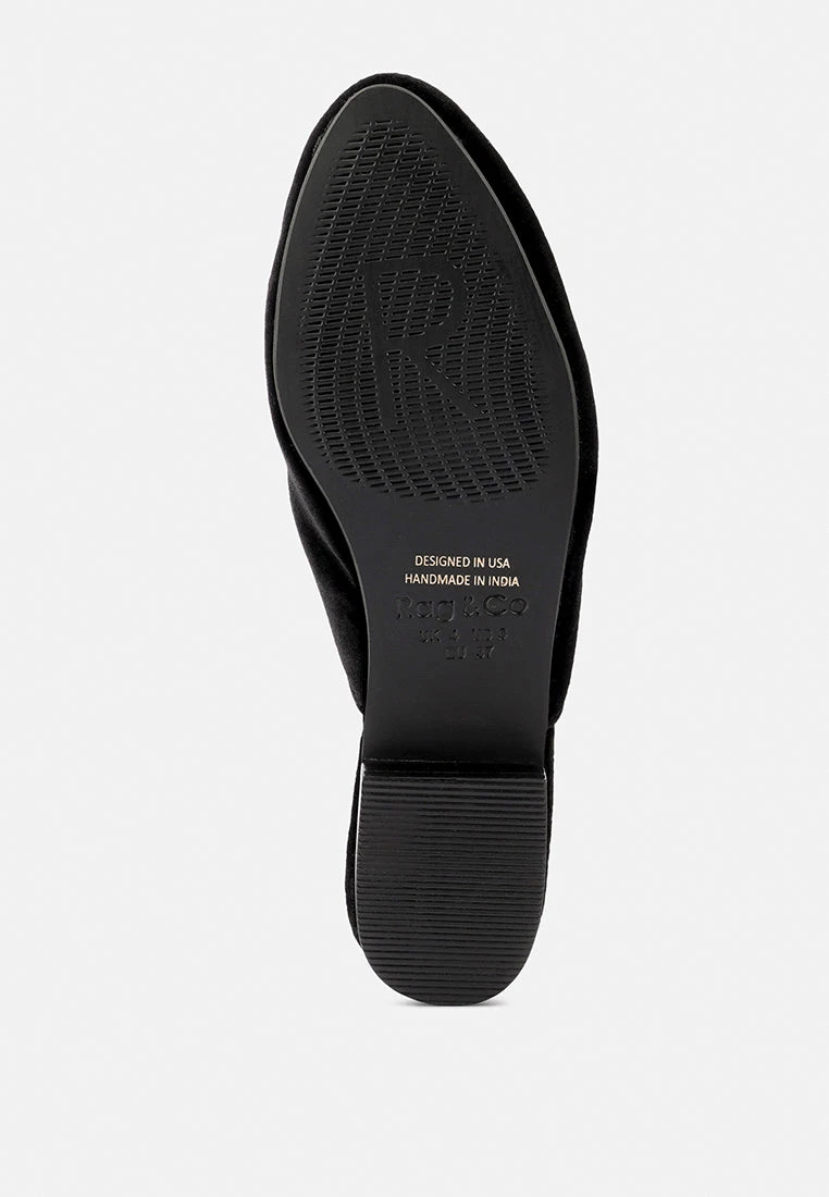 BATISTE Black Velvet Handcrafted Mules 9 BATISTE Black Velvet Handcrafted Mules - Image 7