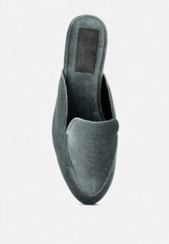 BATISTE Grey Velvet Handcrafted Mules 14 BATISTE Grey Velvet Handcrafted Mules -Her Shoe World BATISTEGreyVelvetHandcraftedMules RCSH3124 Grey 5