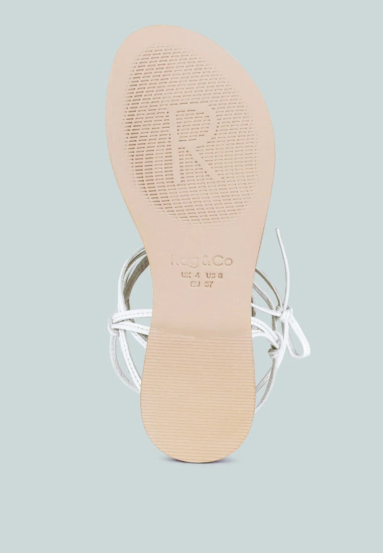 BAXEA Handcrafted White Tie Up String Flats 9 BAXEA Handcrafted White Tie Up String Flats - Image 7