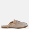 Bosnia Real Suede Leather & Faux Fur Slip On Mules 1 Bosnia Real Suede Leather & Faux Fur Slip On Mules -Her Shoe World BosniaSuede FauxFurSlipOnMulesRCSH5203BEIGE 5