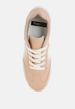 Bostonia Real Leather Casual Sneakers -Her Shoe World Bostonia Real Leather Casual Sneakers RCSH5553 BEIGE 3