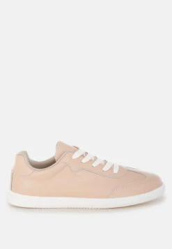 Bostonia Real Leather Casual Sneakers -Her Shoe World Bostonia Real Leather Casual Sneakers RCSH5553 BEIGE 5