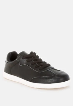 Bostonia Real Leather Casual Sneakers -Her Shoe World Bostonia Real Leather Casual Sneakers RCSH5553 BLACK 2