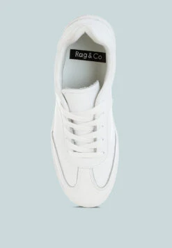 Bostonia Real Leather Casual Sneakers -Her Shoe World Bostonia Real Leather Casual Sneakers RCSH5553 WHITE 4