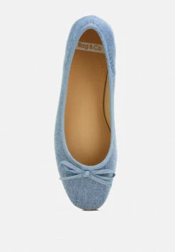 Vigilante Bow Detail Denim Ballerinas 12 Vigilante Bow Detail Denim Ballerinas -Her Shoe World Bow Detail Denim Ballerinas RCSH4919 DENIM BLUE 2