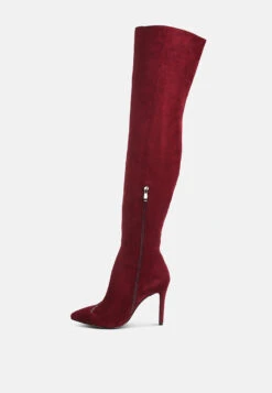 TSARINA Burgundy Zip Around Long Boot -Her Shoe World BurgundyZipAroundLongBoot RCSH3265 Burgundy 5