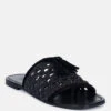 CEDAR Handwoven Natural Black Tassel Flats 2 CEDAR Handwoven Natural Black Tassel Flats -Her Shoe World CEDARHandwovenNaturalBlackTasselFlats RCSH2950 Black 2