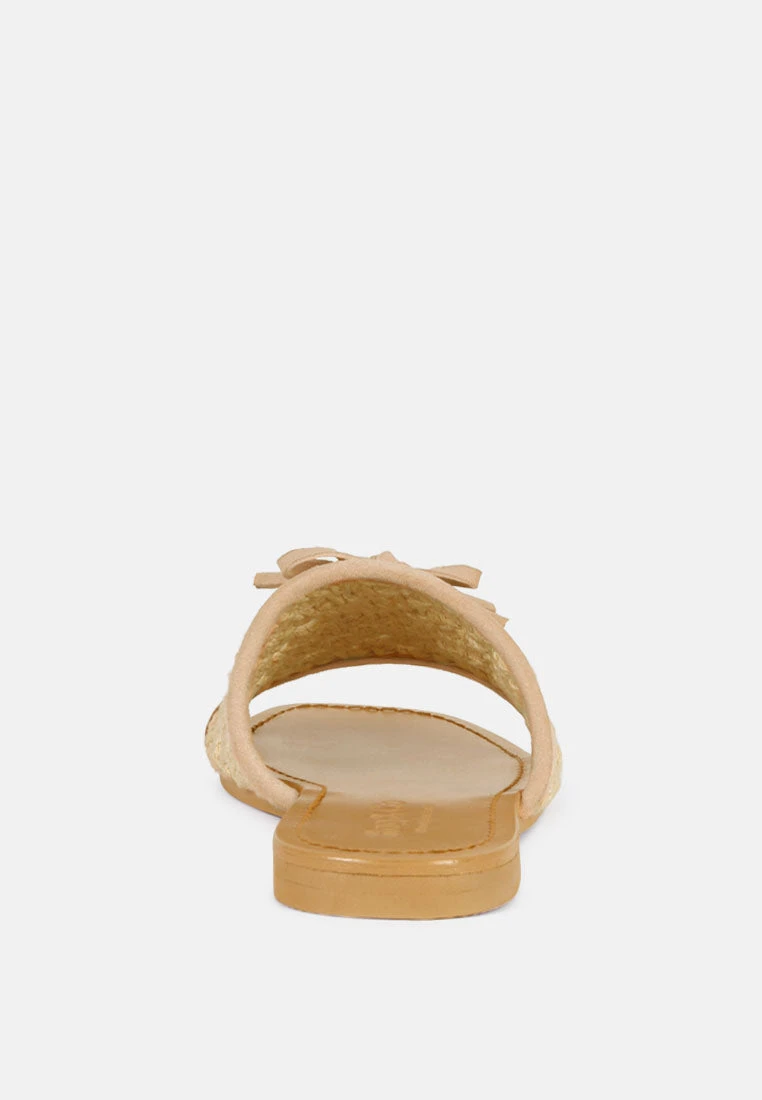 CEDAR Handwoven Natural Latte Tassel Flats 7 CEDAR Handwoven Natural Latte Tassel Flats - Image 5