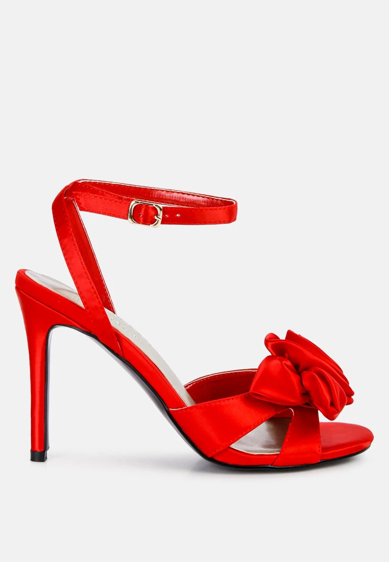 CHAUMET Red Rose Bow Embellished Sandals 4 CHAUMET Red Rose Bow Embellished Sandals - Image 2