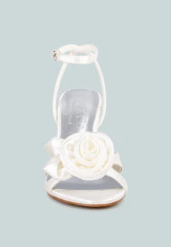 CHAUMET White Rose Bow Embellished Sandals -Her Shoe World CHAUMETWhiteRoseBowEmbellishedSandals RCSH3434White 5 a4c3127a 0fde 476a 93e7 bf67b5b2b458