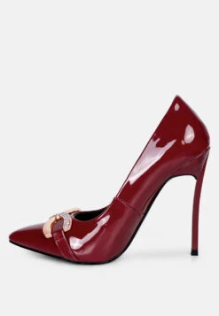 COCKTAIL Buckle Embellished Stiletto Pump Shoes In Burgundy 11 COCKTAIL Buckle Embellished Stiletto Pump Shoes In Burgundy -Her Shoe World COCKTAILDiamanteStilettoPumpShoesinBurgundy RCH3868Burgundy 4 79cb5086 f9f0 4a73 af4a 15fe6c3f16dc