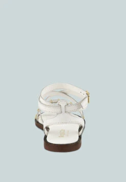 CORRIANE Studs Embellishment Off White Strappy Sandals -Her Shoe World CORRIANEStudsEmbellishmentOffWhiteStrappySandals RCSH4093 OFFWHITE 5