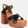 CRISTINA Cross Strap Embellished Heels In Black -Her Shoe World CRISTINACrossStrapEmbellishedHeelsinBlackRCSH4210Black 3