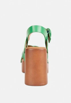 CRISTINA Cross Strap Embellished Heels In Green -Her Shoe World CRISTINACrossStrapEmbellishmentheelsinGreenRCSH4210Green 8