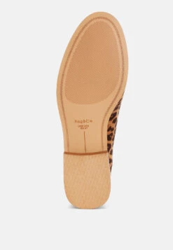 Cacani Leopard Print Heeled Loafers -Her Shoe World CacaniLeopardPrintHeeledLoafersRCSH5640LEOPARD 2