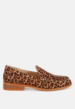 Cacani Leopard Print Heeled Loafers