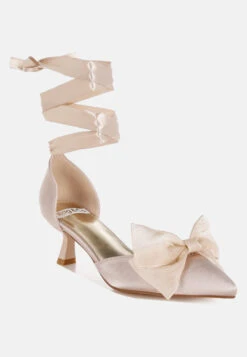 Cadell Bow Detail Satin Sandals -Her Shoe World Cadell Bow Detail Satin Sandals RCSH5114 BEIGE 6 9f299189 aec7 4847 a47d a1bacf5962a1