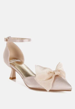 Cadell Bow Detail Satin Sandals -Her Shoe World Cadell Bow Detail Satin Sandals RCSH5114 BEIGE 8 7c00697d 8746 4061 b509 b5c2d791cddc