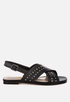 Calluna Stud Embellished Buckled Flats 17 Calluna Stud Embellished Buckled Flats -Her Shoe World Calluna Stud Embellished Buckled Flats RCSH5592 1