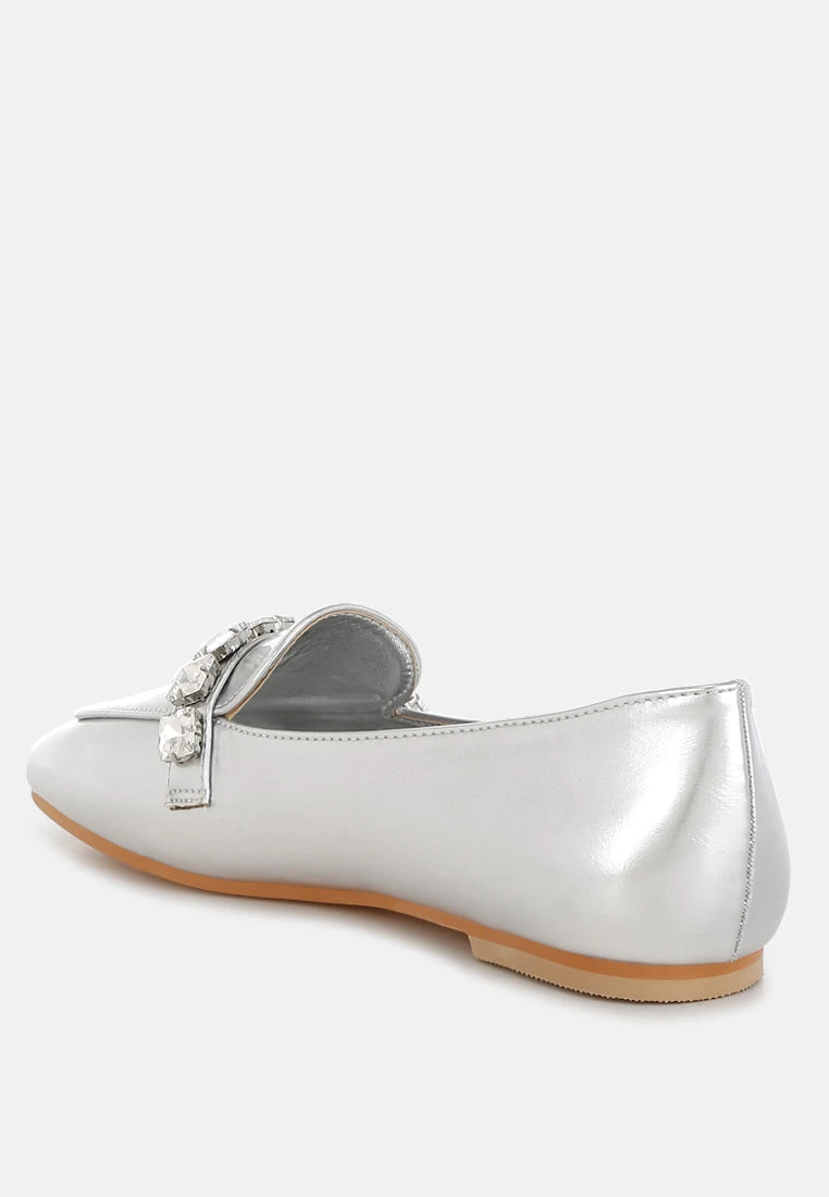 Celosia Metallic Diamante Strap Loafers 21 Celosia Metallic Diamante Strap Loafers - Image 19