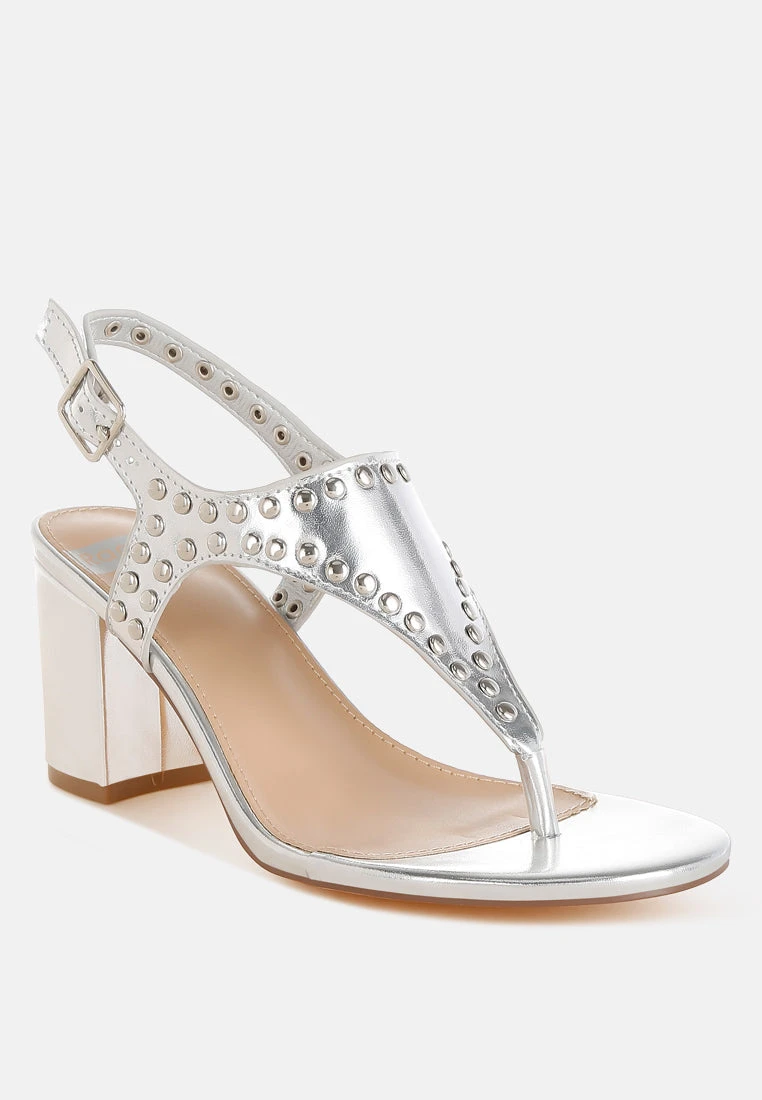 Chan Metallic Studded Statement Heels 4 Chan Metallic Studded Statement Heels - Image 2