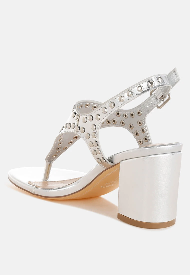 Chan Metallic Studded Statement Heels 5 Chan Metallic Studded Statement Heels - Image 3