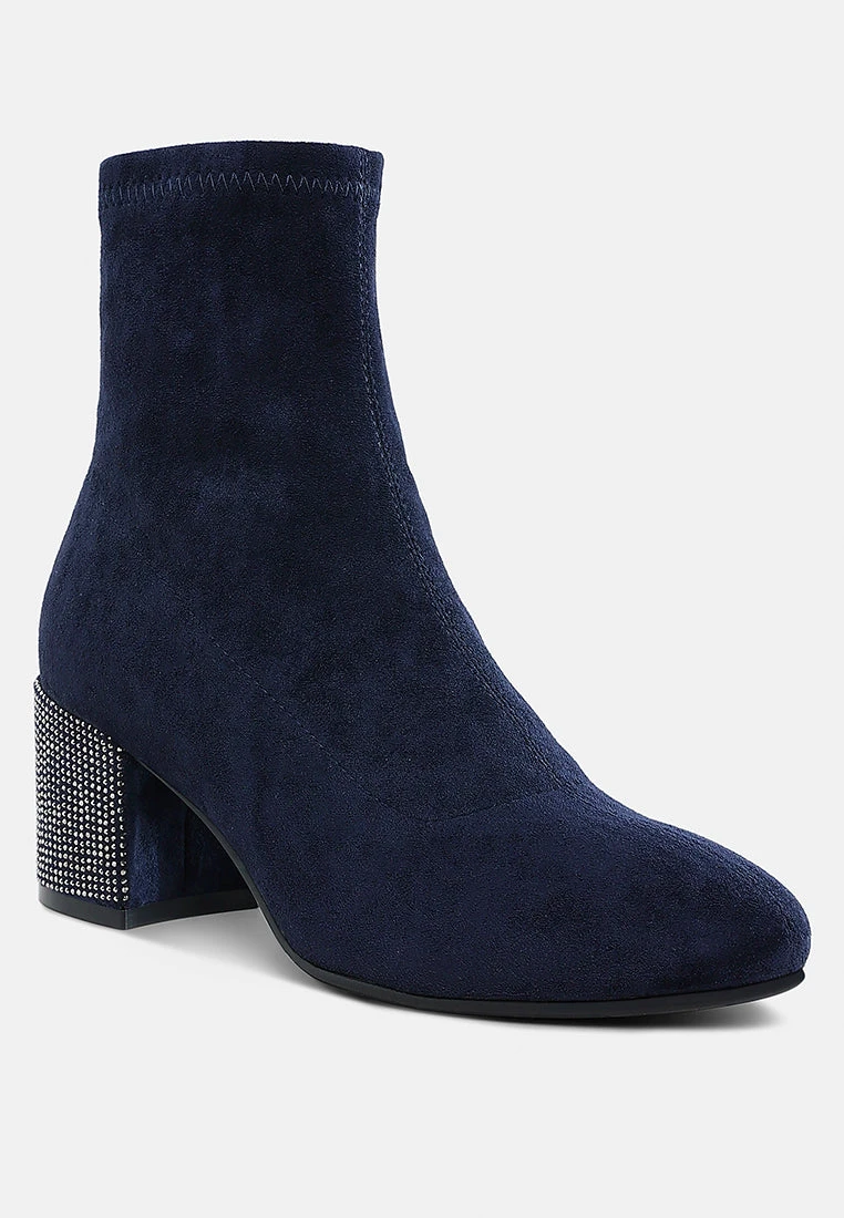 Chena Rhinestones Embellished Block Heel Boots 9 Chena Rhinestones Embellished Block Heel Boots - Image 7