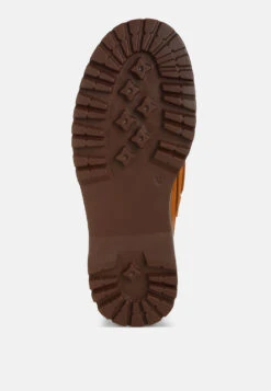 Cuckatoos Chunky Real Suede Leather Oxford Loafers -Her Shoe World Cuckatoos Chunky Suede Oxford Loafers RCSH5815 TAN 7