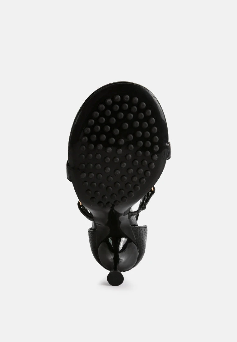 DAKOTA Metal Chain Embellishment Sandals In Black 10 DAKOTA Metal Chain Embellishment Sandals In Black - Image 8